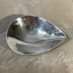 Vtg Nambe #519 Metal Teardrop Serving Bowl 12” x 9”